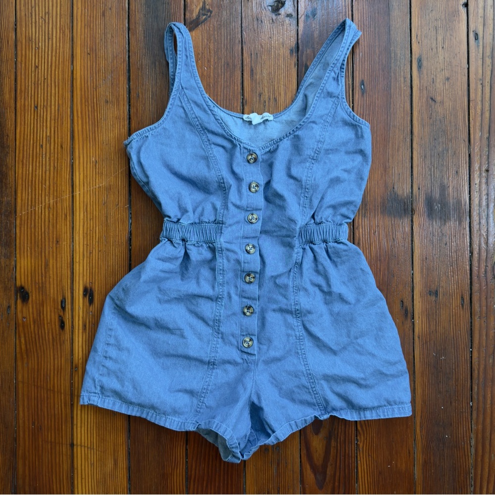 Derek Heart denim sleeveless romper